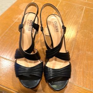 Guess Black Platform Heels